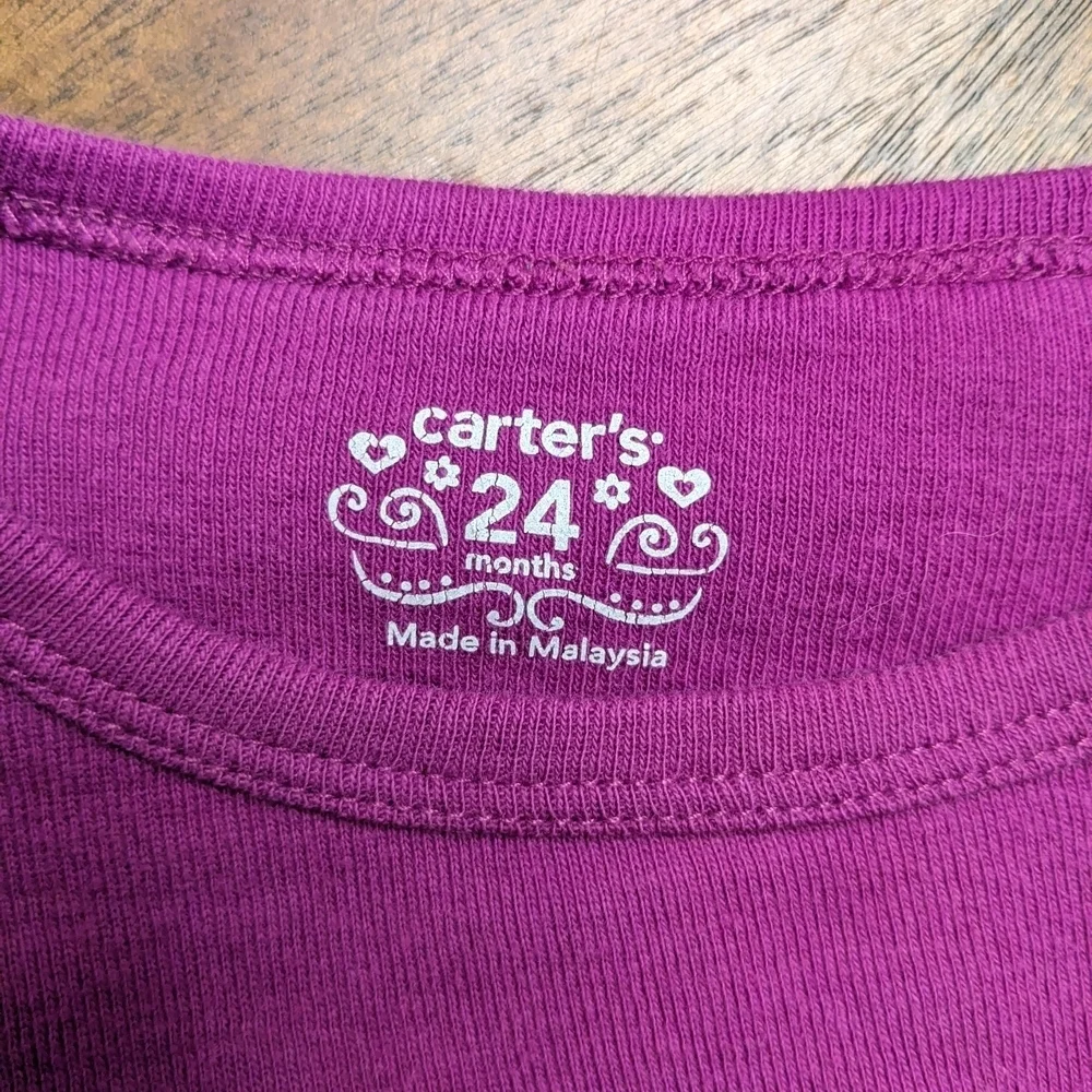 Carter's Purple and Black Witch Long Sleeve Tee